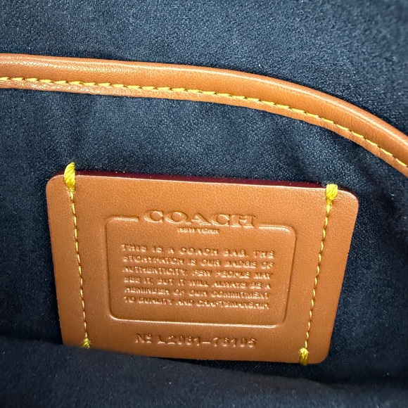 ✨Coach Tabby Pebbled Gray Granite Colorblock Shoulder Crossbody Bag Excellent - Picture 6 of 16